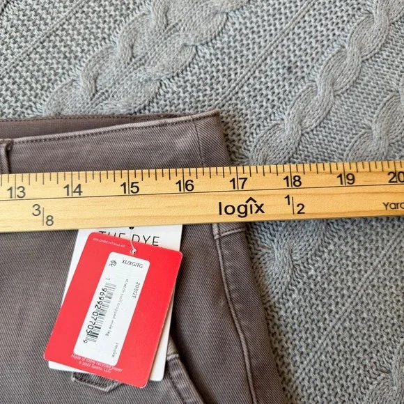 NWT SPANX 20312R Stretch Twill Cropped Wide Leg XL Tall in Almond Khaki Pants - Picture 8 of 11